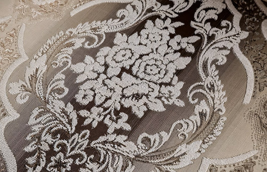 Palencia Traditional Faux Leather Sofa - Beige & Dark Cherry