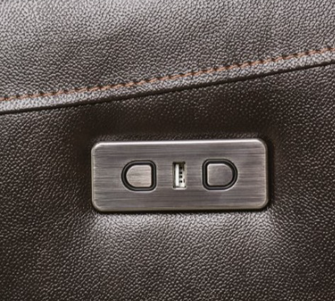 Gorgius Top Grain Leather Power Reclining Sofa – Espresso