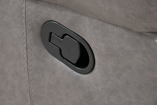 Agata 2-Piece Manual Reclining Living Room Set – Warm Gray Leatherette