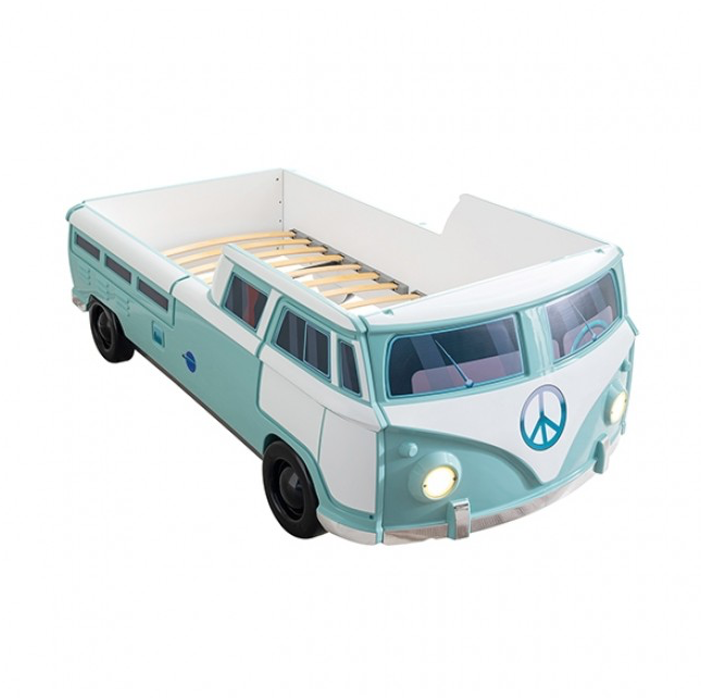 Axel Twin Size Peace Bus - Teal