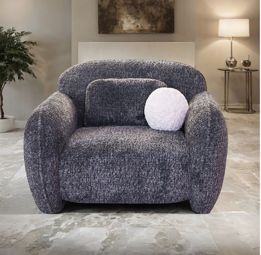 Previti Contemporary Accent Chair – Dark Gray