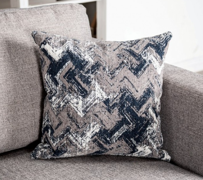 Harlow Transitional Light Gray Chenille Track Arm Sofa