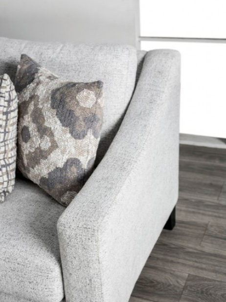 Turnham White linen Sloped Arm Sofa