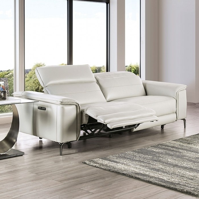 Ascona Contemporary Power Sofa - Light Taupe