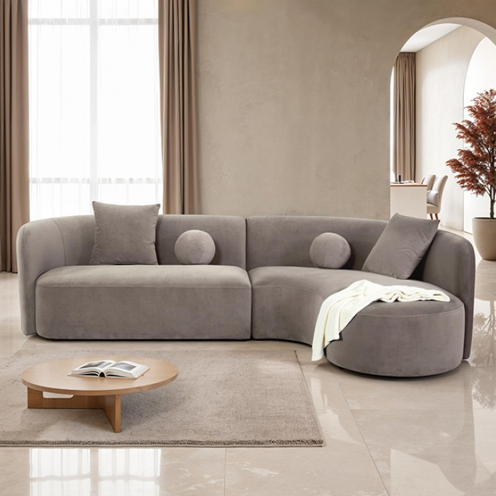 Revello 112" Chenille Sectional - Brown