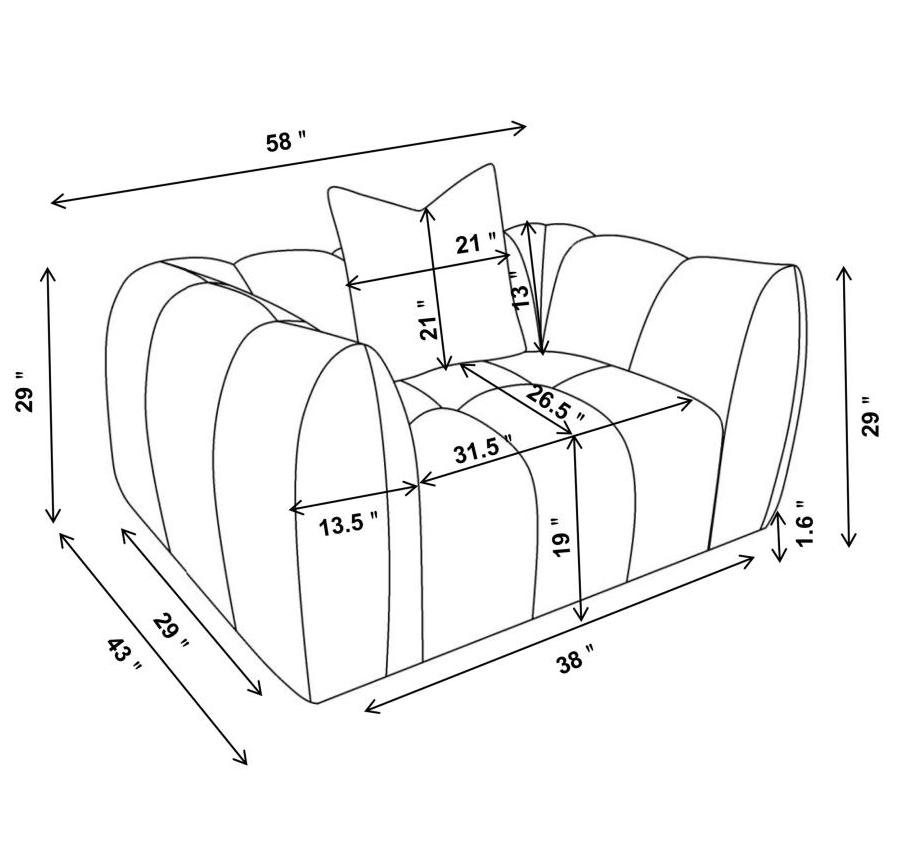 Winchester 112" Boucle Upholstered Extra Long Sofa Sand Pebble