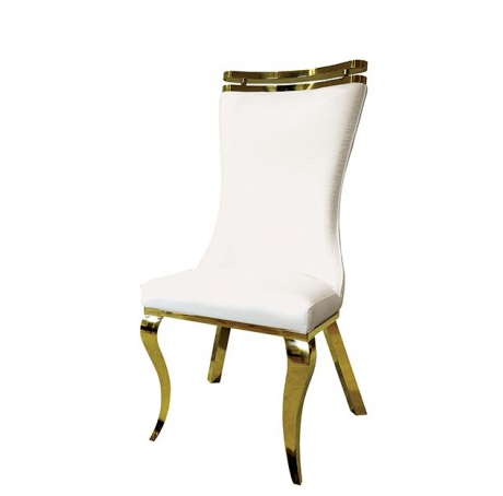 Basilicata 79" 7-Piece White Sintered Stone & Gold Dining Set