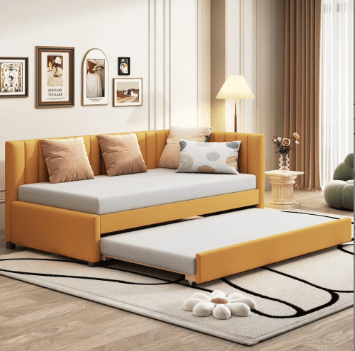 Lavinia Twin Linen Daybed with Trundle