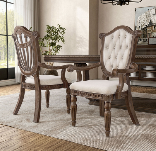 Seven Oaks Rustic 9-Piece Dining Set in Weathered Oak