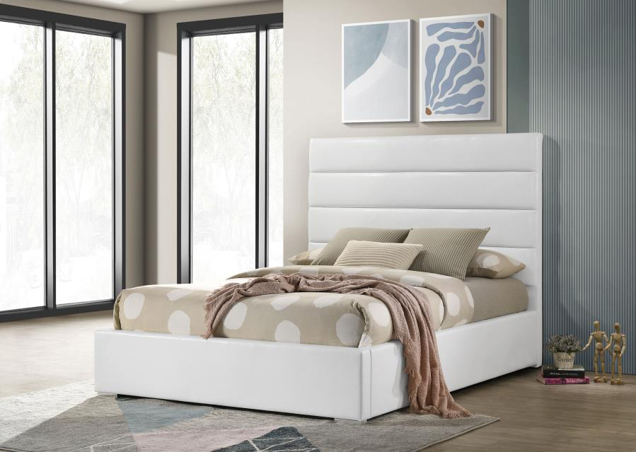Felicity 53-inch Upholstered Twin Platform Bed White
