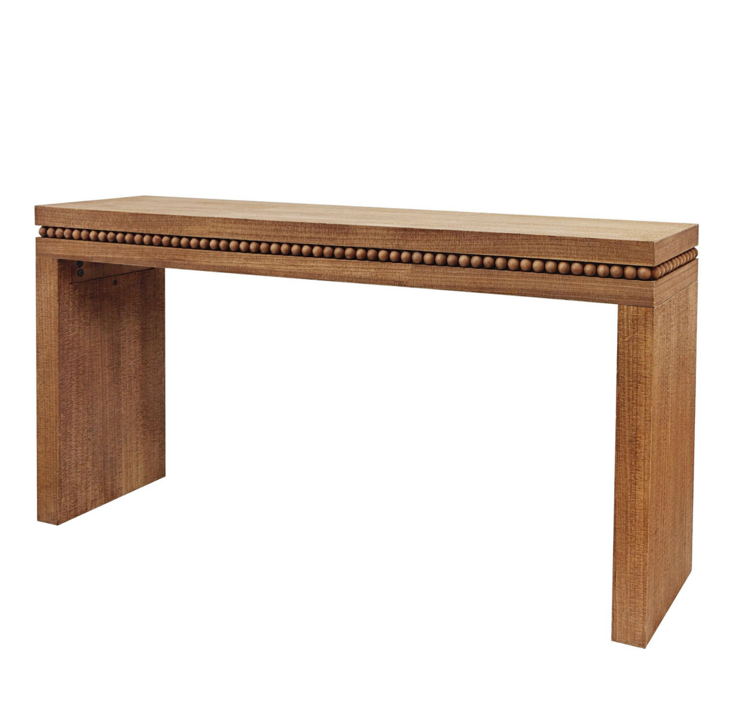 Dorian 64” Black Beaded Console Table – Distressed Finish