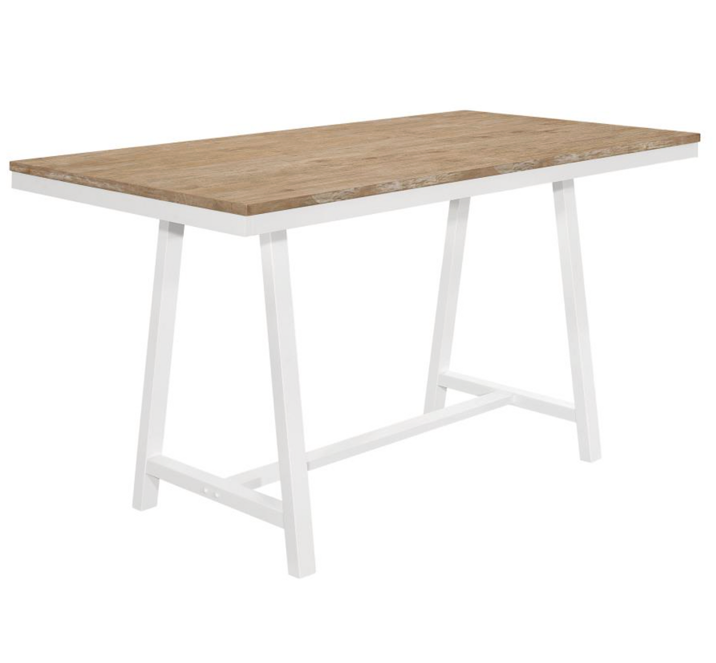 Hollis Rectangular Counter Height Dining Table Brown And White