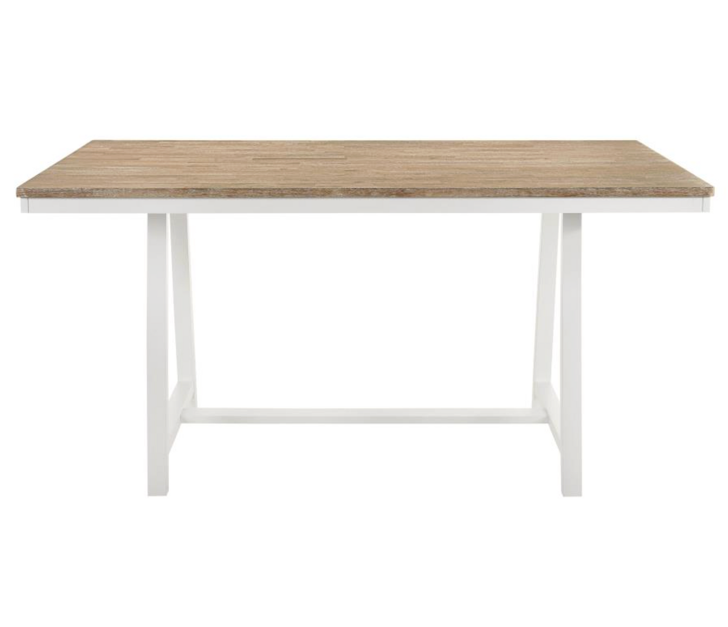 Hollis Rectangular Counter Height Dining Table Brown And White
