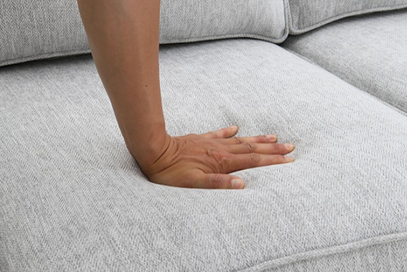 Enea Transitional Chenille Sofa & Loveseat Set with Pillows – Light Gray