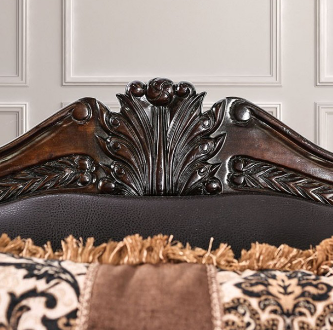 Jamael Traditional Sofa & Loveseat Set – Brown & Espresso