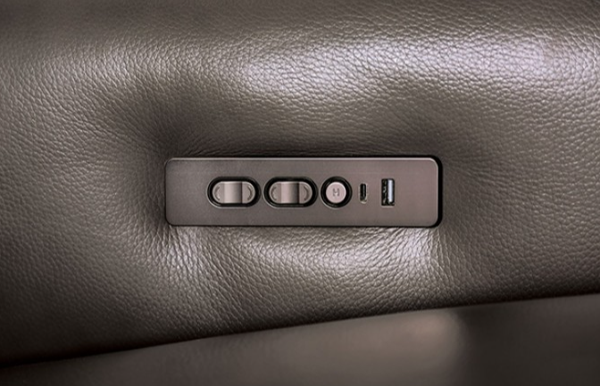 Phineas Transitional Power Reclining Sofa – Gray Leather