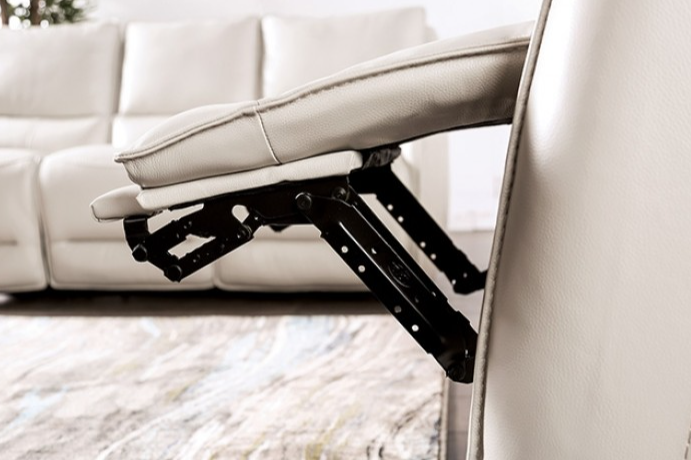 Phineas Transitional Power Reclining Sofa - Beige Leather