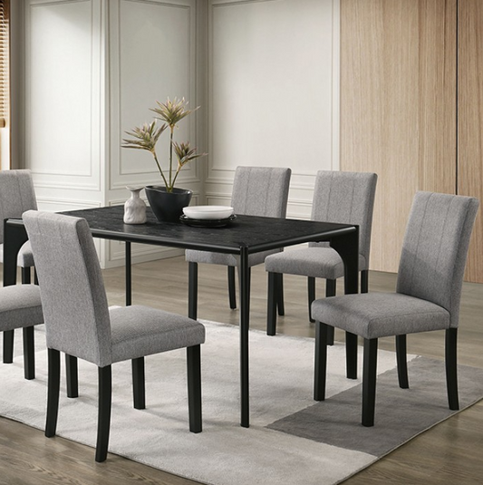 Amelio 7-Piece Dining Set - Black/Gray
