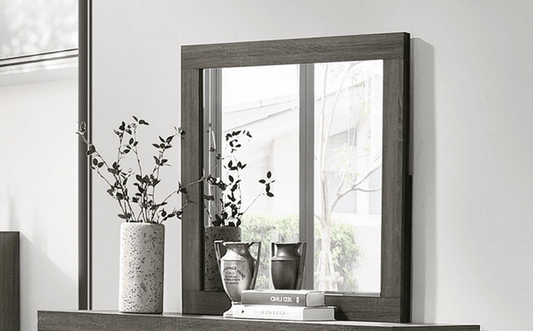 Poundex Contemporary Design 2 Drawer Nightstand in Gray - F5491