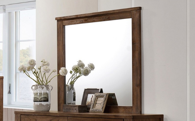 Poundex Contemporary Design Brown Mirror - F4882