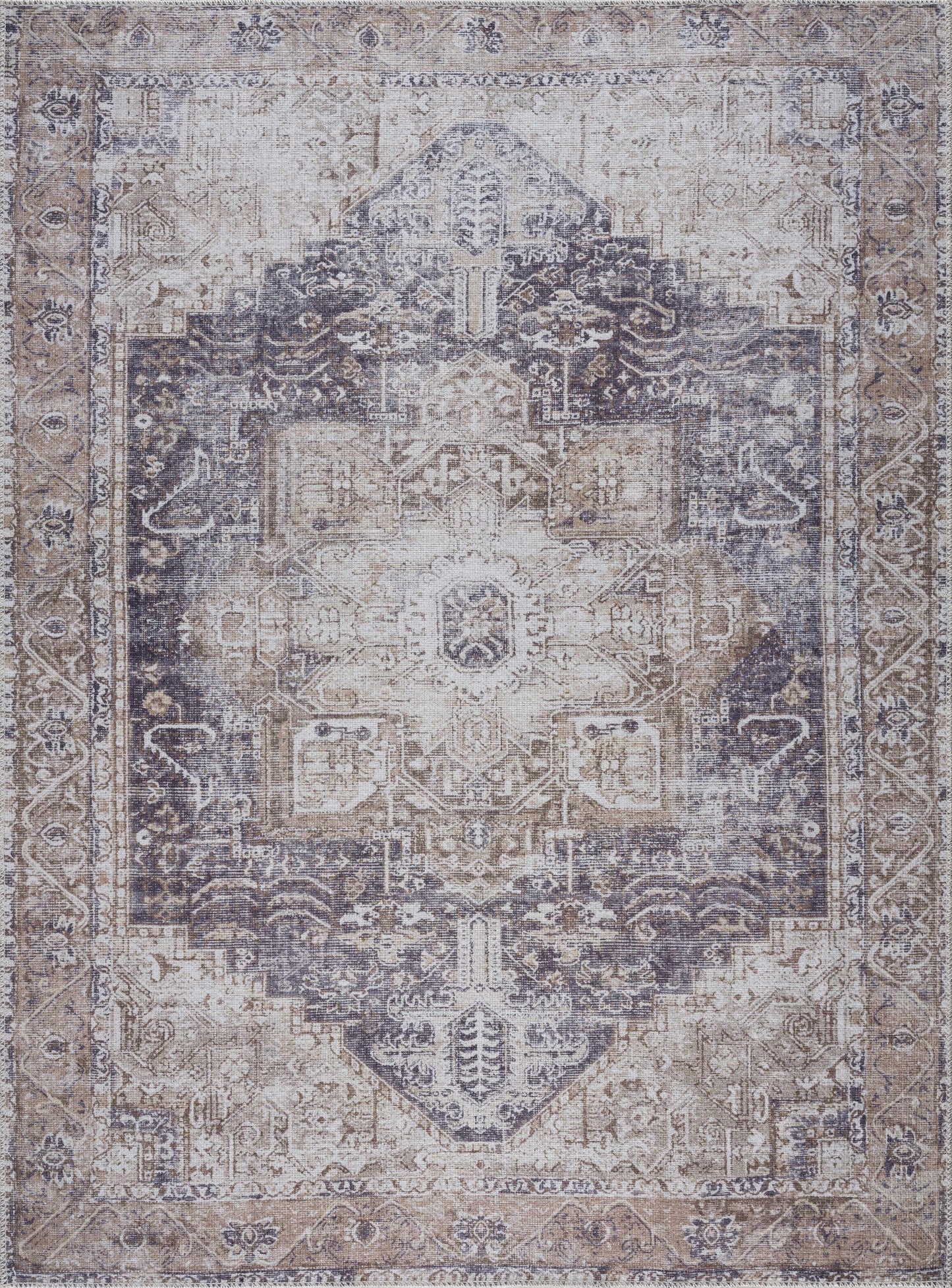 Beige Rosman Washable Area Rug - Promo
