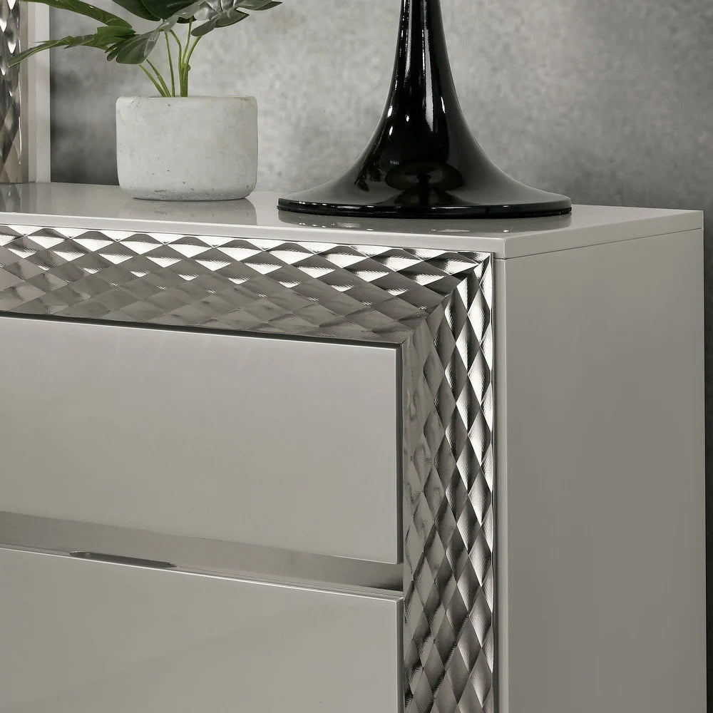 Ventnor Queen Glam Bedroom Collection, Gray