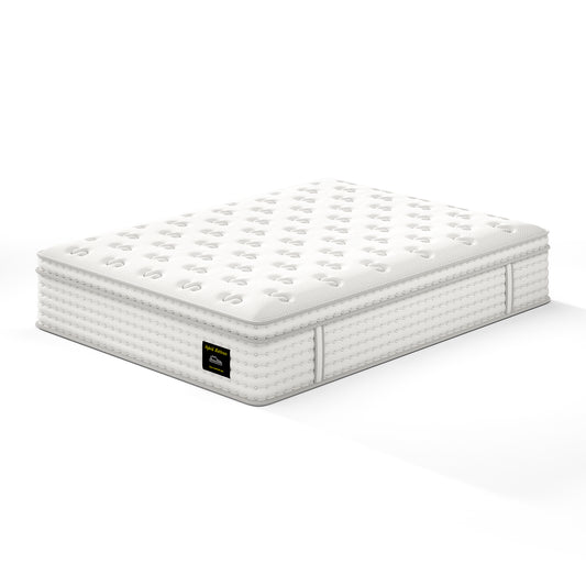 14'' Queen Hybrid Mattress, Memory Foam & Pocket Springs for Pressure Relief, Fiberglass Free