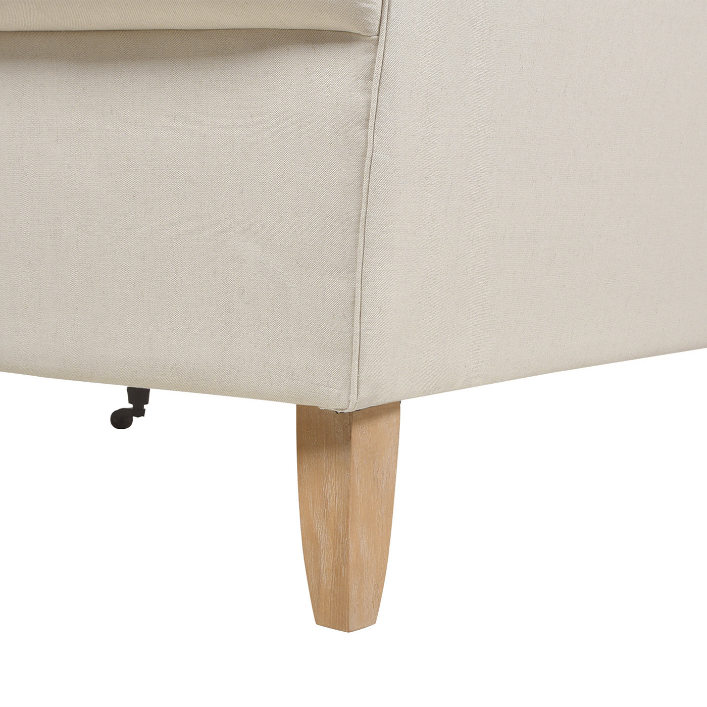 Alana 88' L-Shape Reversible Sectional Sofa, Light Beige Linen - detail view 7