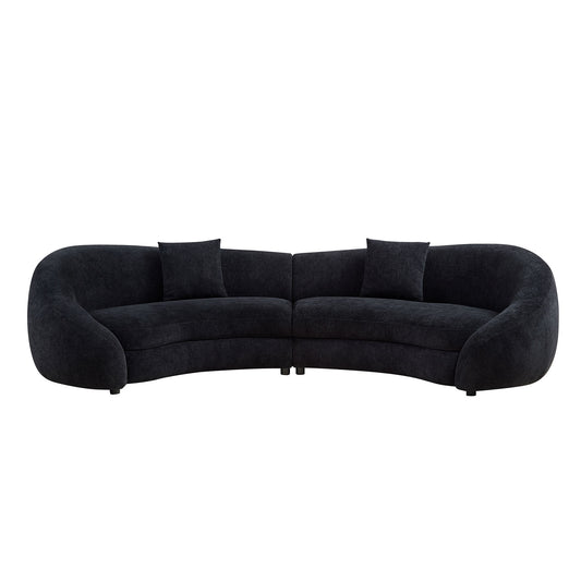 Avalon Curved Sofa – Black