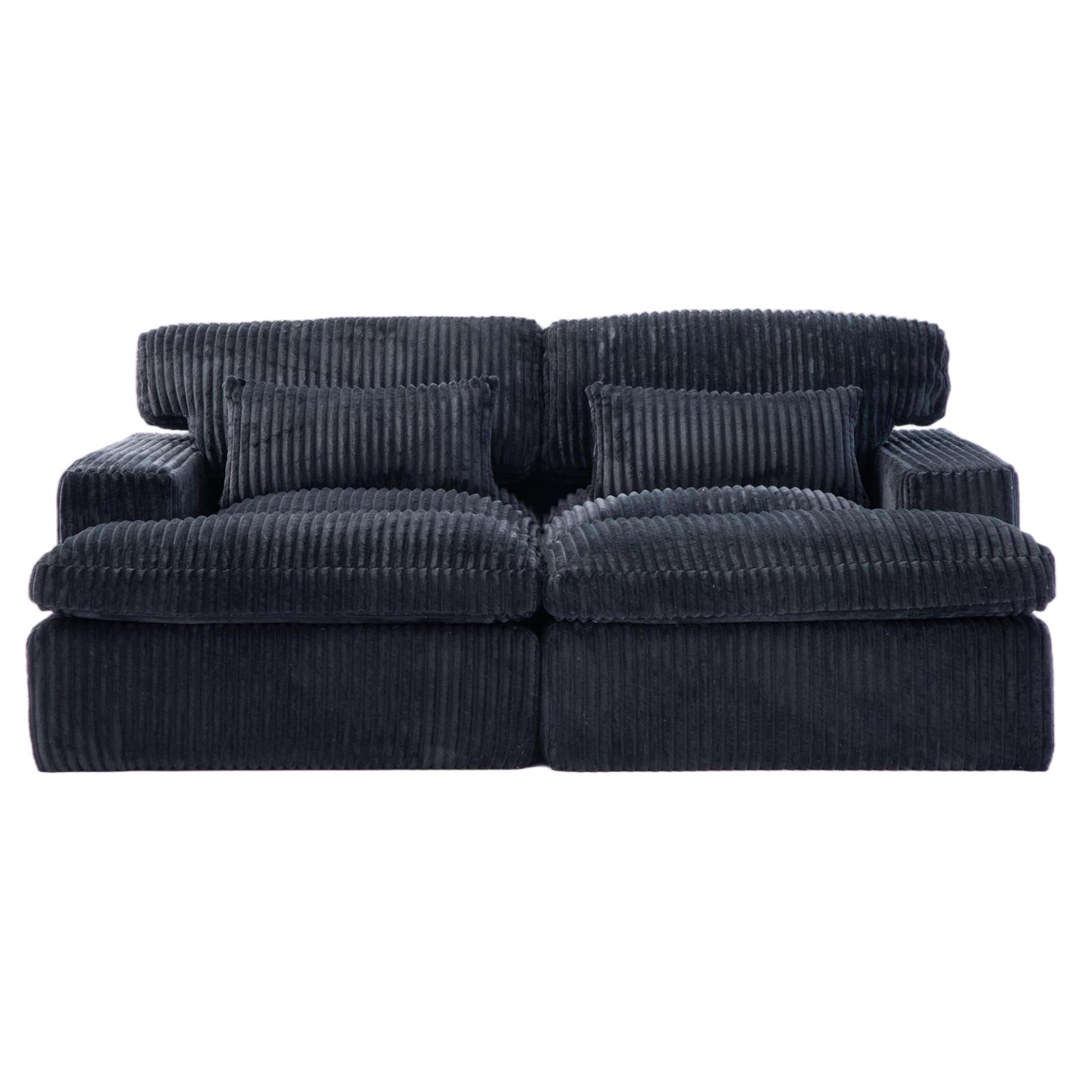 Double Chaise Lounge Chair Indoor - Black - primary color shot