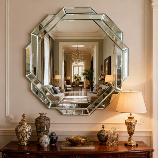 Octagonal Geometric Wall Mirror