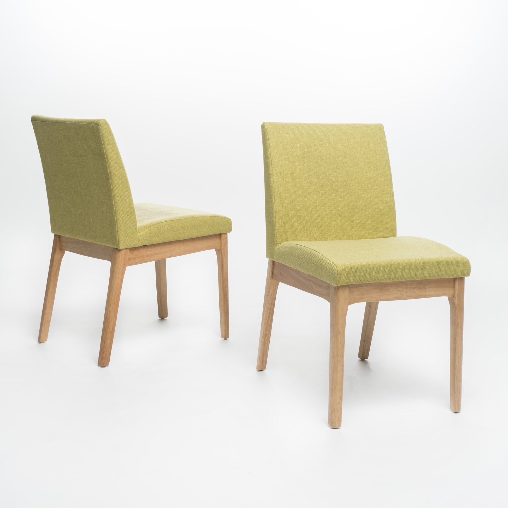 Betty Linen Dining Side Chairs with Wood Trim Set of 2