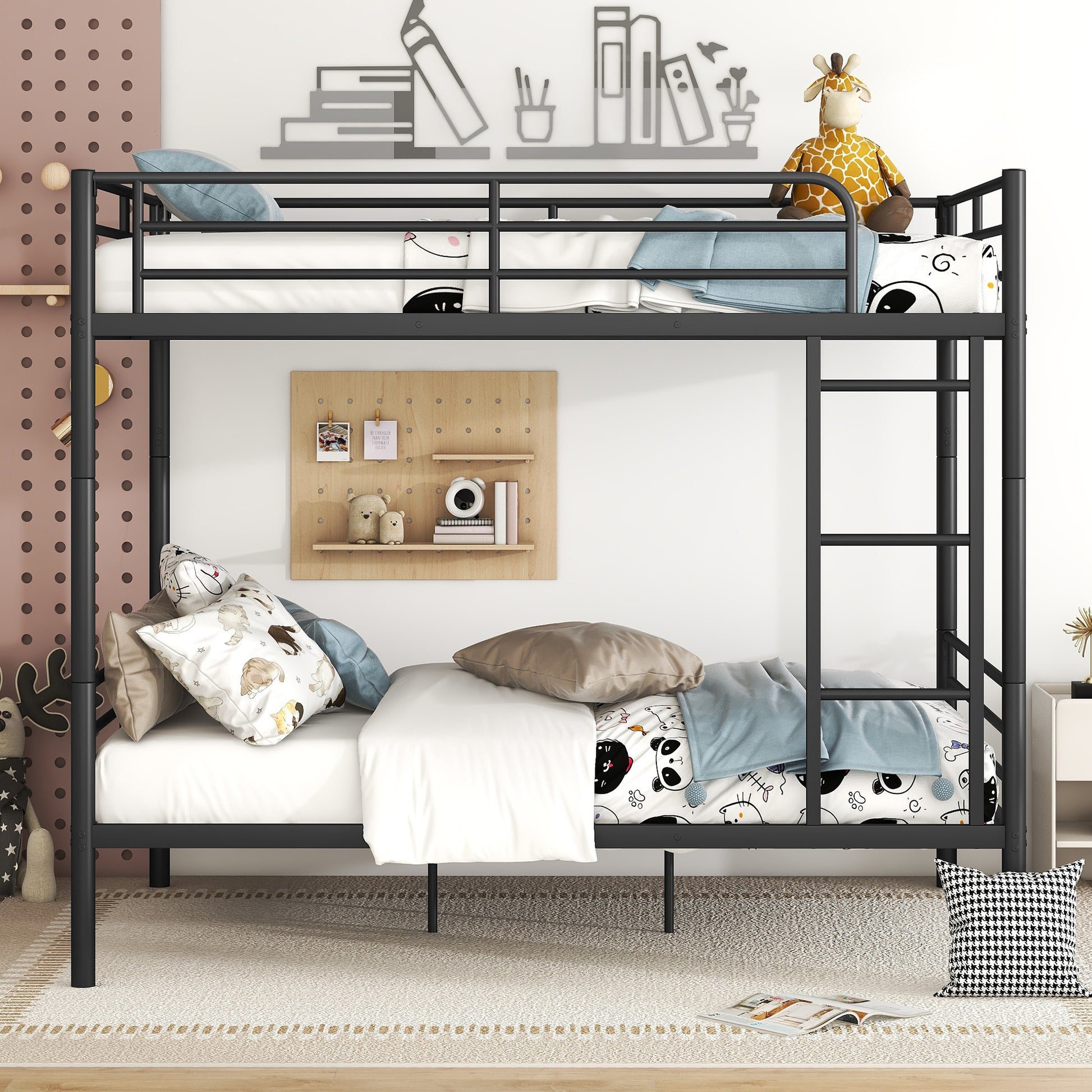 Full over Full Metal Bunk Bed - Black - detail view 2