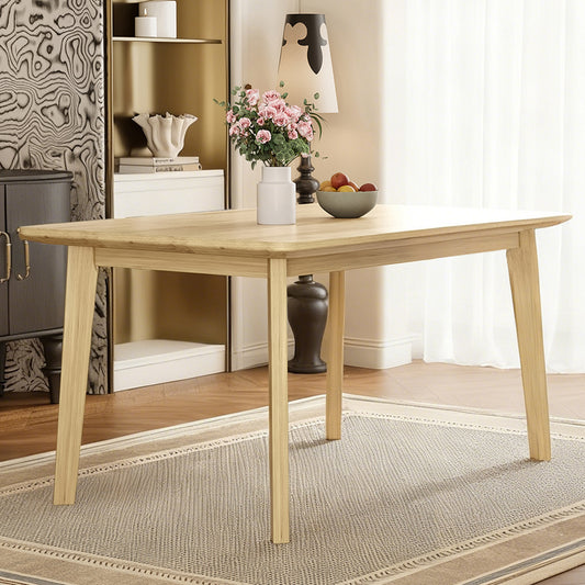 Rustic Farmhouse Diningtable - Solid Wood Frame, Minimalist Retro Dining Table for Dining Room - detail view 2