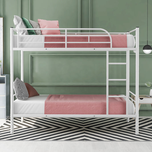 Henley Twin Over Twin Metal Bunk Bed, White