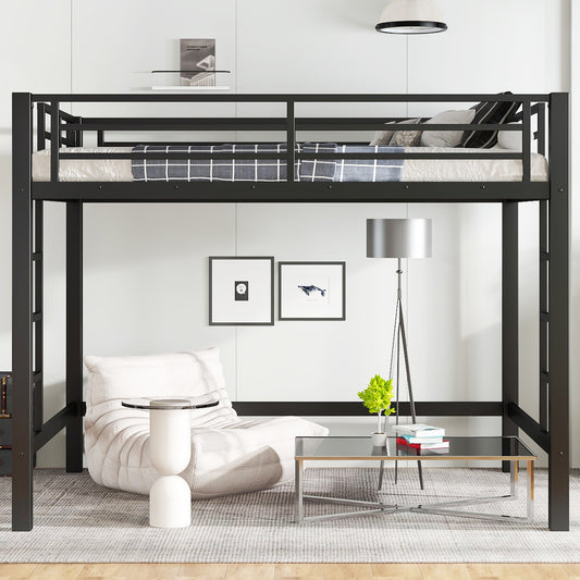 Full Size Metal Loft Bed - Black - detail view 2