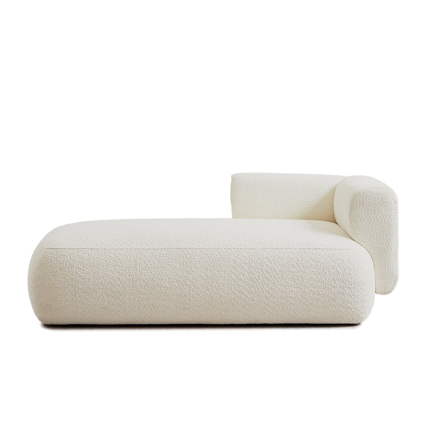 Upholstered Chaise Lounge - Cream - detail view 2