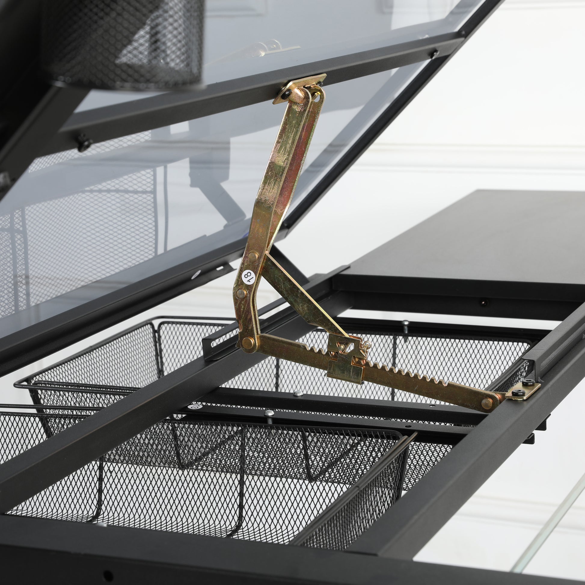 Malachai Hand Crank Adjustable Drafting Desk with Stool, Black