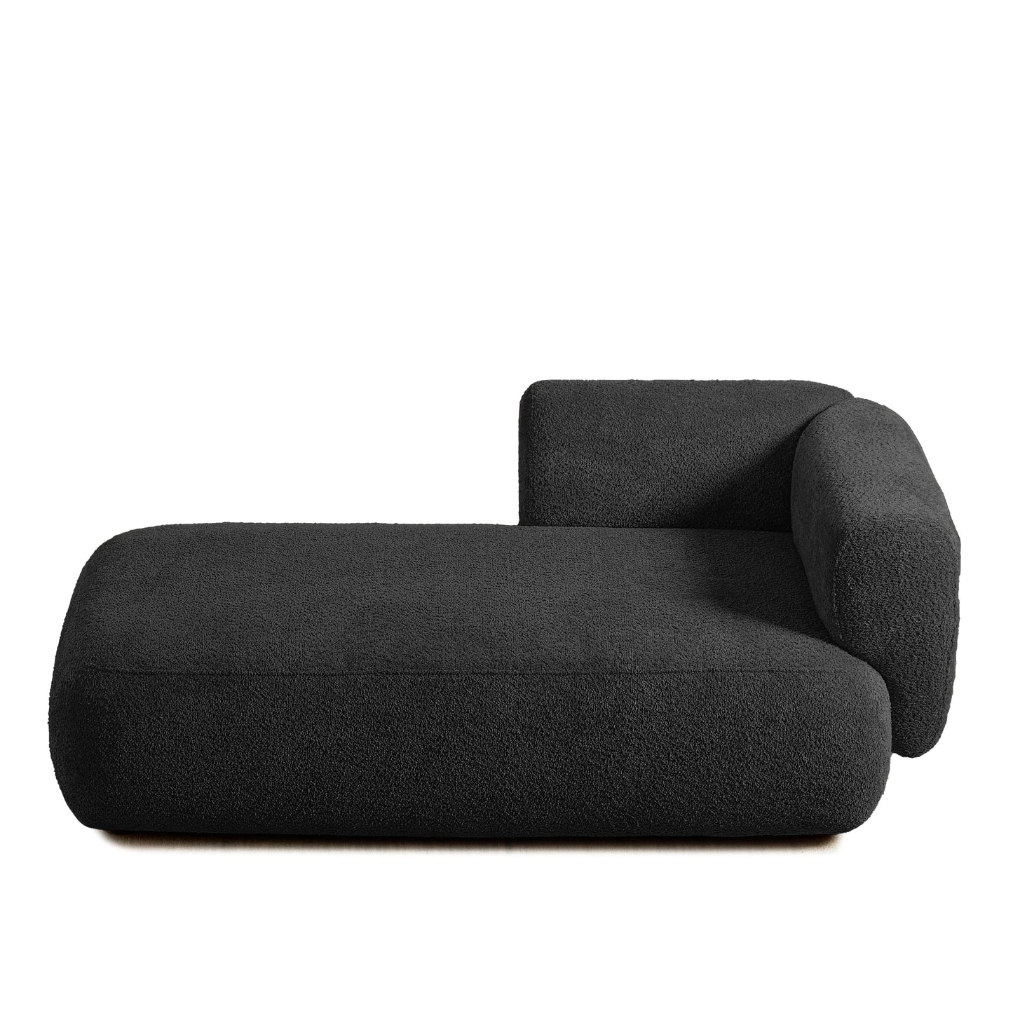 Upholstered Chaise Lounge - Black - detail view 3