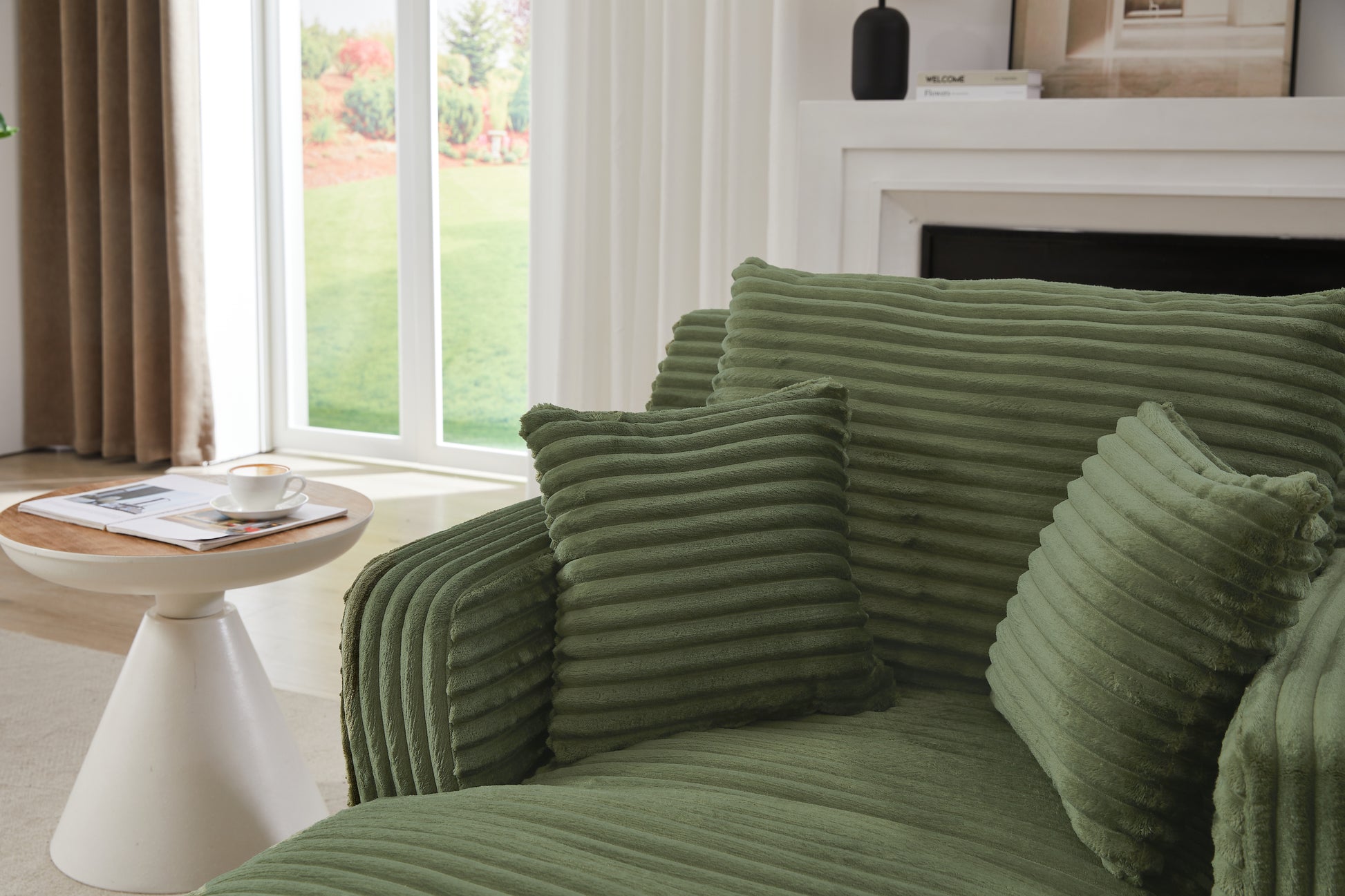 Indoor Single Chaise Sofa - Green - detail view 6
