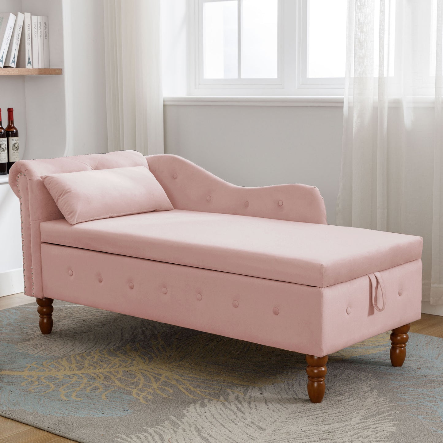 Pink Chaise Lounge Indoor - detail view 5
