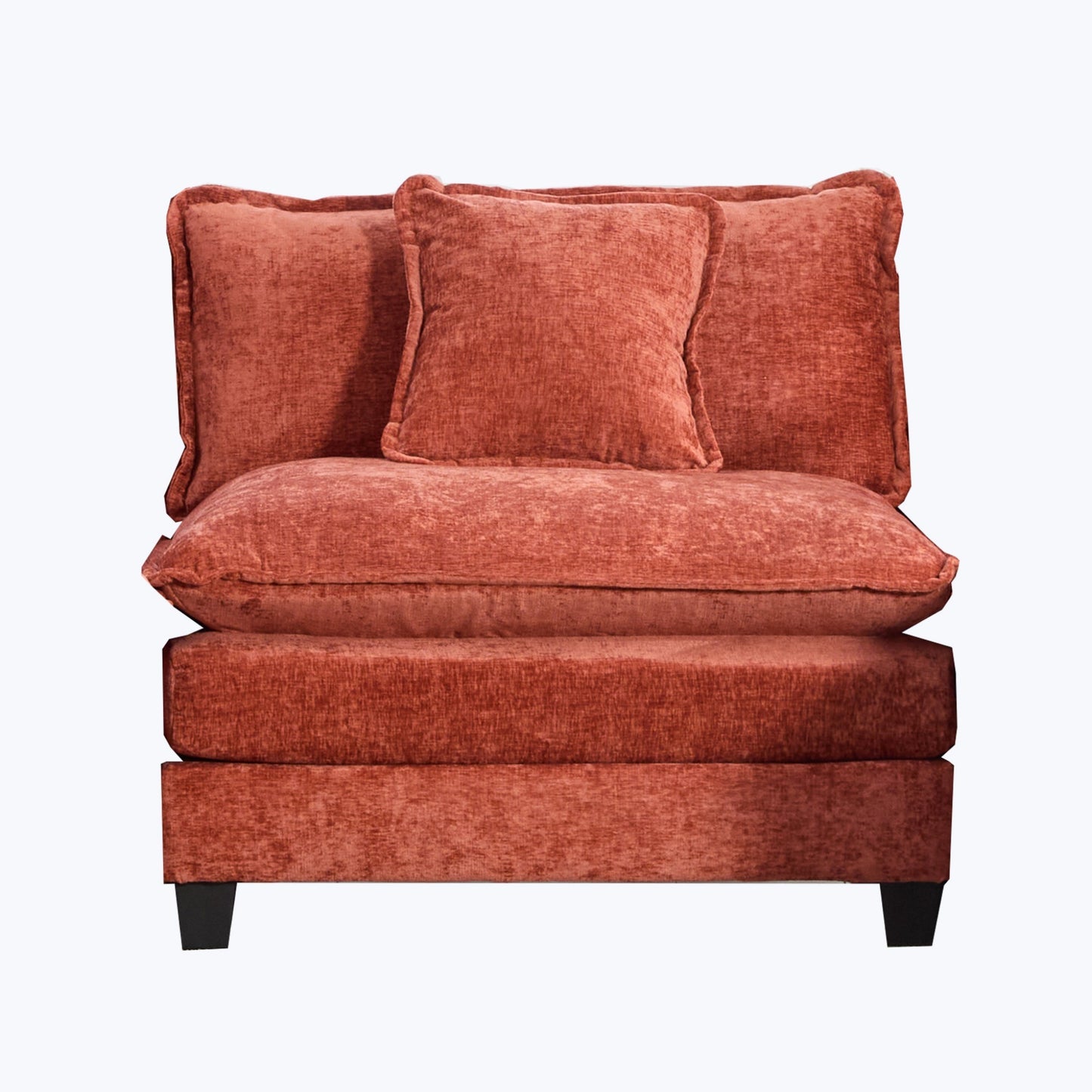 Orange Chenille Accent Chair