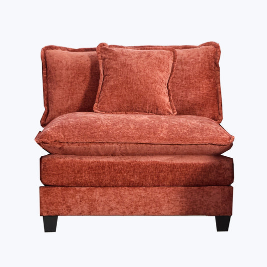 Orange Chenille Accent Chair