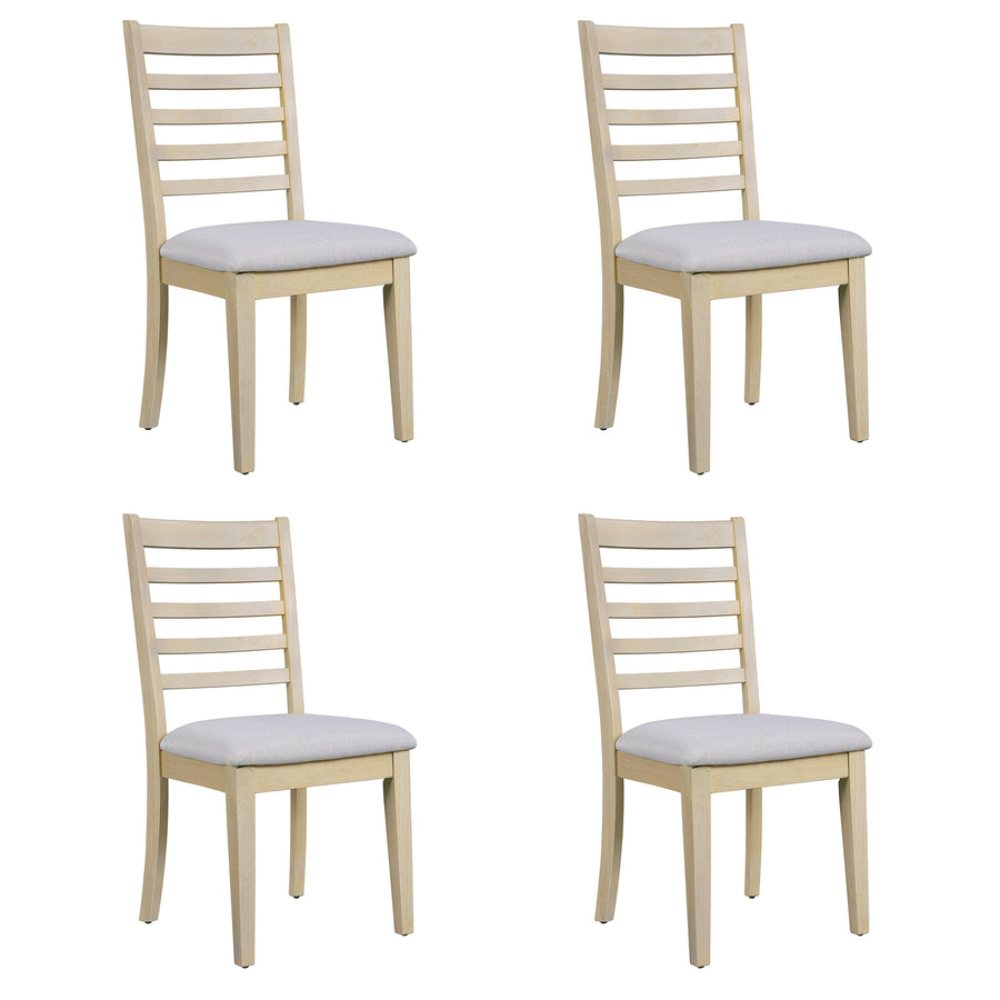 Farmhouse Dining Chairs Set of 4 - Natural+beige - primary color shot