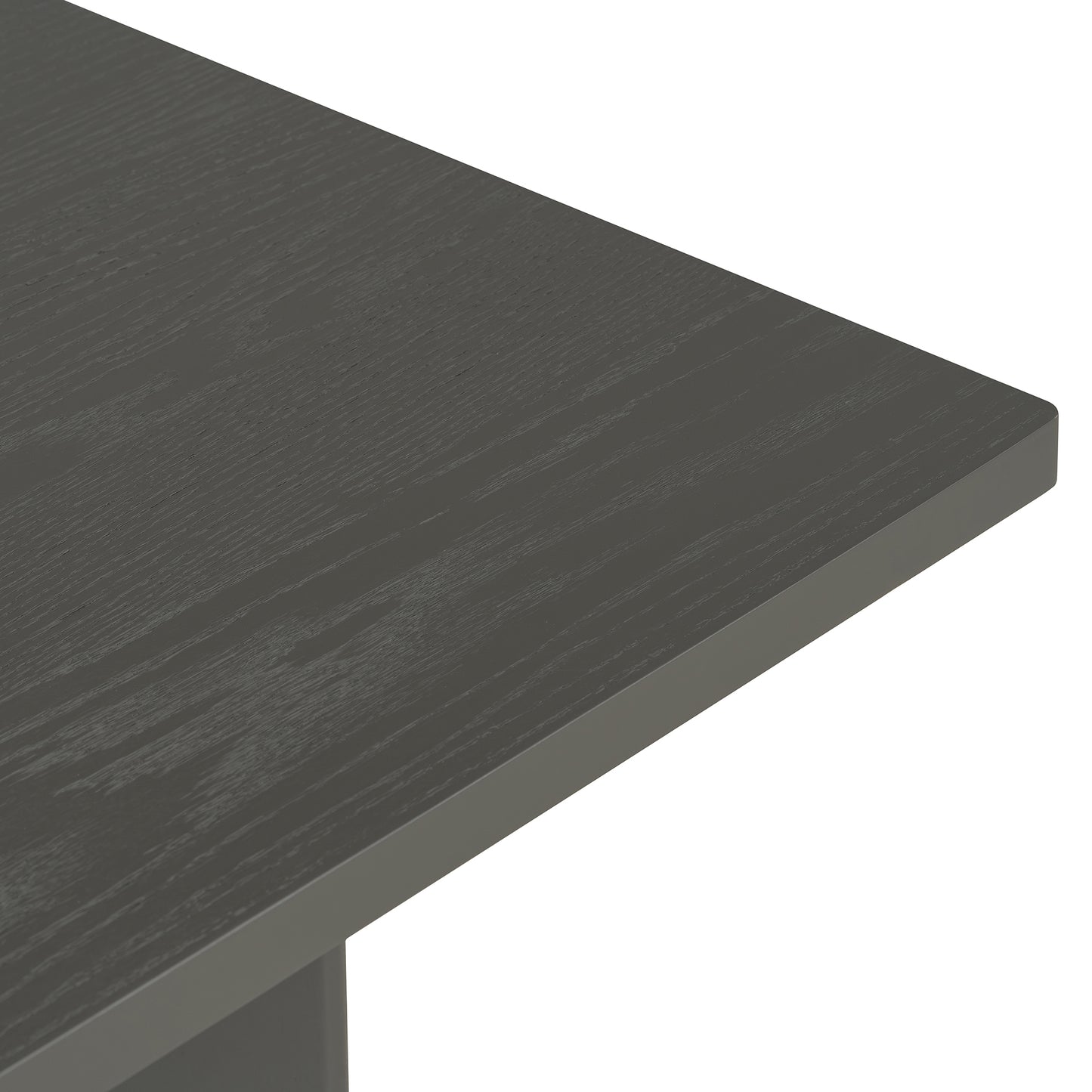 TREXM Farmhouse Wood Dining Table - Gray - detail view 6