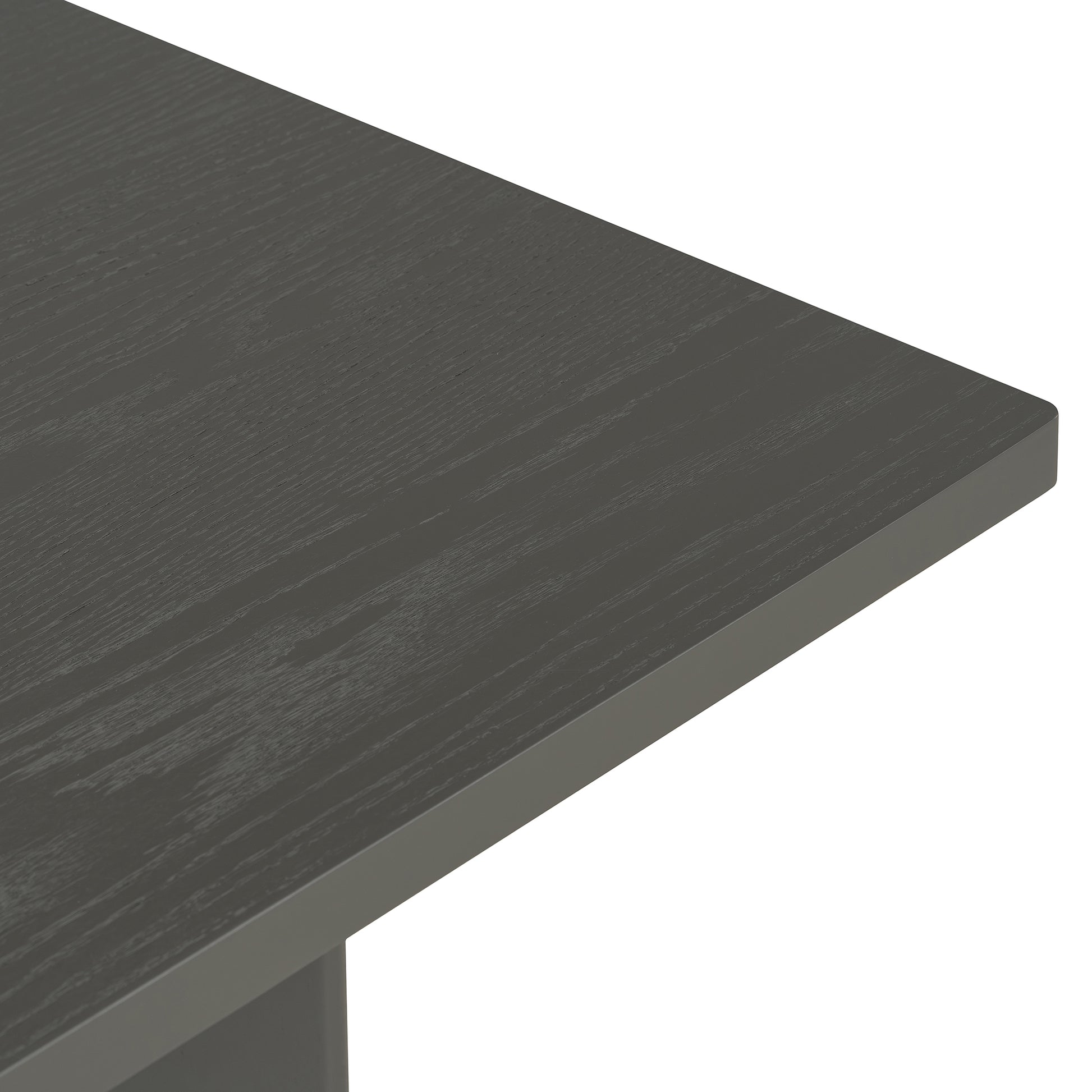 TREXM Farmhouse Wood Dining Table - Gray - detail view 6