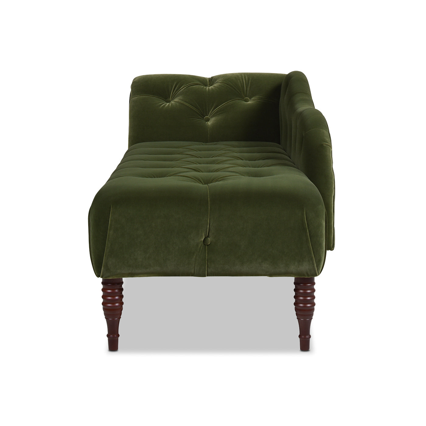 Samuel Tufted Roll Arm Chaise Lounge - Olive & Green - detail view 7