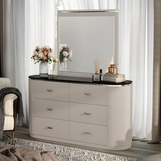Aldgate Art Deco Style Light Gray Dresser