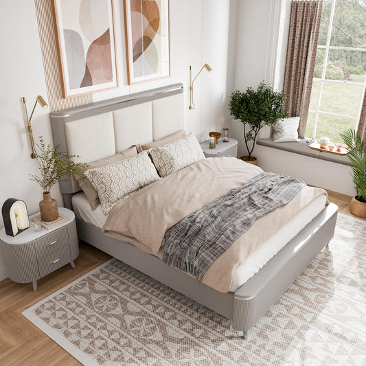 Aldridge King Size 5 Pc Bedroom Set - Gray