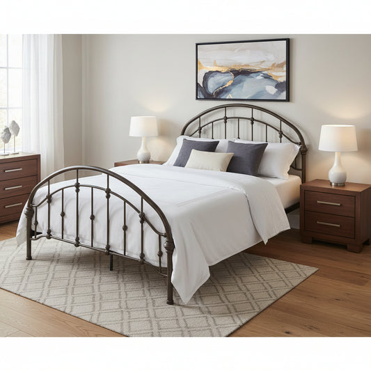 Arden Dark Bronze Metal Open-Frame King Bed